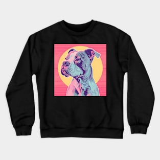 Retro American Staffordshire Terrier: Pastel Pup Revival Crewneck Sweatshirt